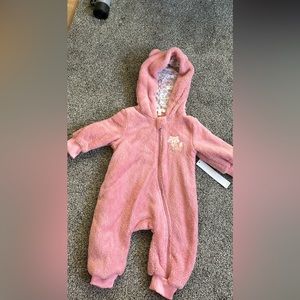 Pink 3-6 months teddy suit